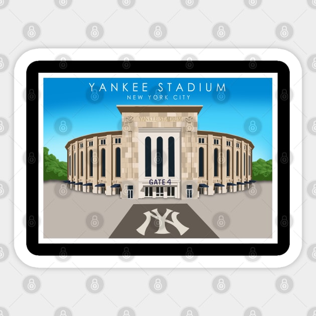 Yankee Stadium Sticker by Omega Art